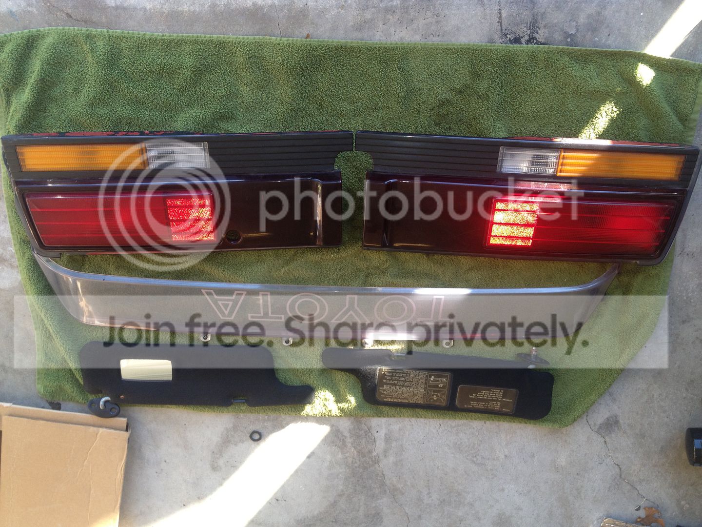 Tails, Rear Visor, sun visors, T-tops and covers and seats | MR2 Owners ...