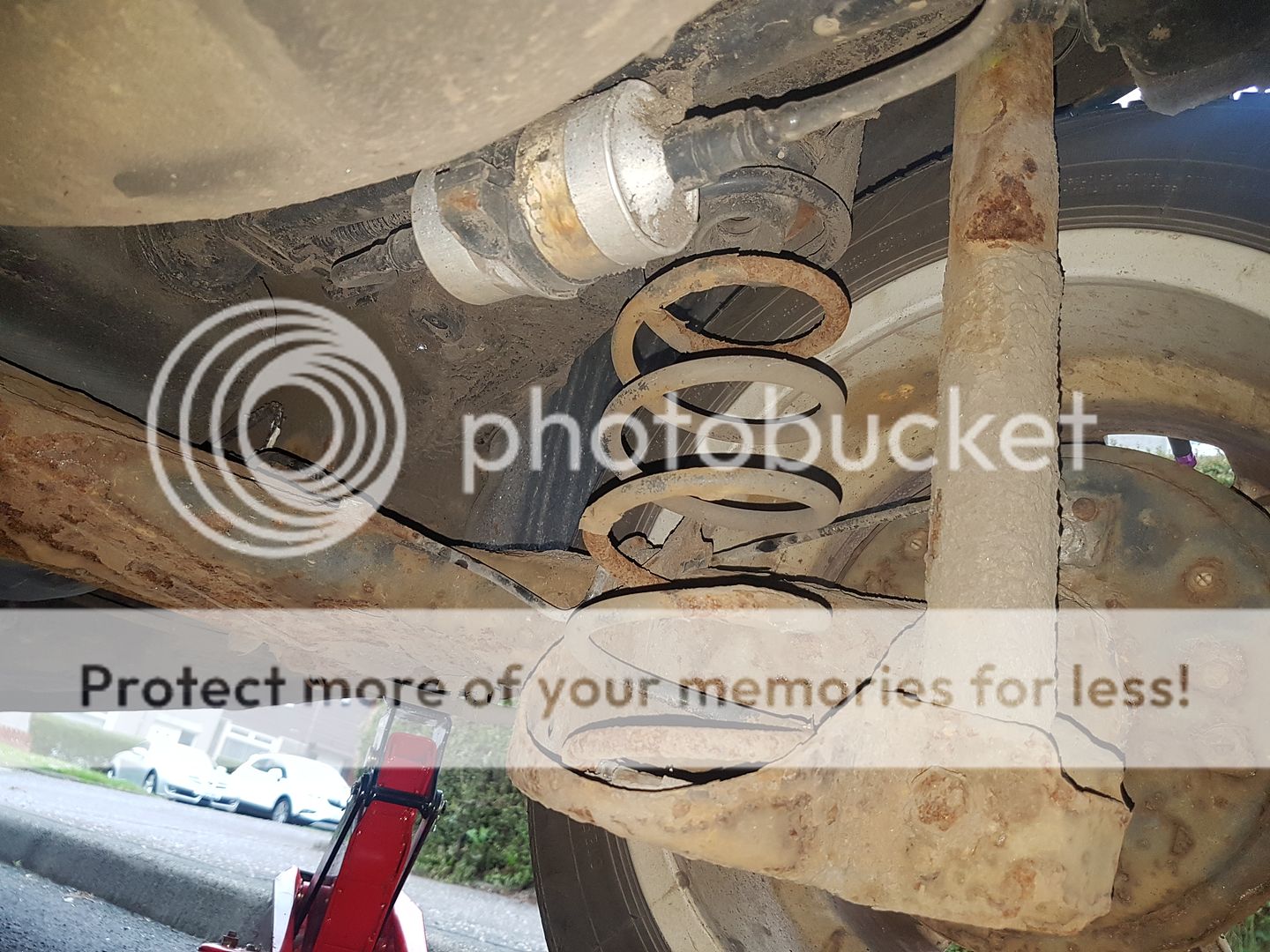 suspension arm corroded and seriously weakened both rear side